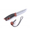 Morakniv 13571 Poignard, lame 10,5 cm inox, manche gomme noir/bordeaux