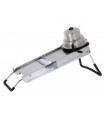 De Buyer 2012.01 Mandoline REVOLUTION acier inox, double lame horizontale (lisse et micro-dentée), 3 peignes julienne