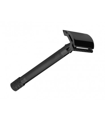 Merkur Solingen 23.011 Rasoir de sécurité MERKUR, peigne fermé, manche long métal chromé revêtement DLC noir.