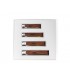 Mam 2505.20 Coffret cadeau 4 ctx, lame dos droit inox revêtement titanium bronzé, manches 9, 10, 11 et 12,5 cm bubinga