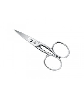 Due Cigni 2c.71.35 Ciseaux à ongles bancals courbe DUE CIGNI, une lame microdentée, 9 cm, nickelés.