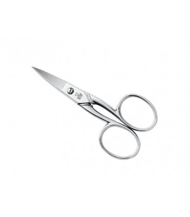 Due Cigni 2c.71.35 Ciseaux à ongles bancals courbe DUE CIGNI, une lame microdentée, 9 cm, nickelés.