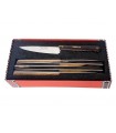 Le Thiers 557.6 Coffret 6 office  20 cm en acier 14C28N, manche en bois grenadille