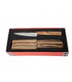 Le Thiers 558.6 Coffret 6 office  20 cm en acier 14C28N, manche bois olivier