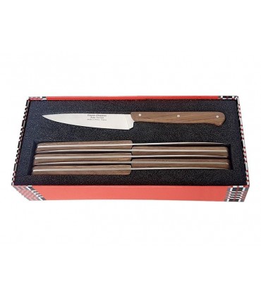 Le Thiers 559.6 Coffret 6 office, 20 cm en acier 14C28N, manche  bois noyer