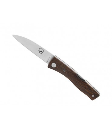 Salamandra 64254 Couteau,  lame acier inox N690Co à cran, manche 10 cm bois  cocobolo strié