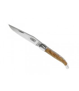 G.David 6642 Couteau, lame acier 12C27,  manche 12 cm bois olivier