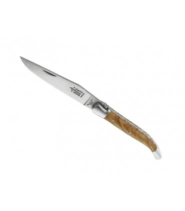 G.David 6642 Couteau, lame acier 12C27,  manche 12 cm bois olivier