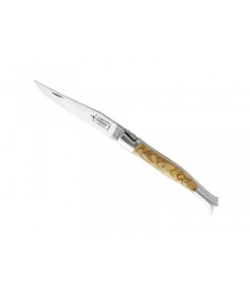 G.David 6710 Couteau,  lame acier 12C27,  manche 10 cm bois olivier