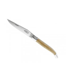 G.David ant.18 Couteau,  lame acier 12C27,  manche 12 cm bois Chêne de barrique