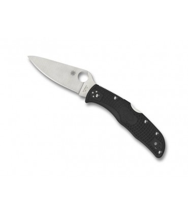 Spyderco c243pbk Couteau, lame acier VG-10 à cran, manche 12 cm nylon/fibre de verre noir, avec clip.