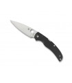 Spyderco c244gp Couteau, lame acier CPM-S30V à cran, manche 13 cm G10 noir, avec clip.