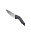 Civivi c904c Couteau  11,5 cm acier inox avec plaquettes G10 noir et inserts fibre de carbone noir