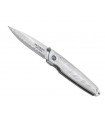 Mcusta mc.34d Couteau Tsuchi,  lame de 7,5 cm acier VG-10 damas inox 66 ches cran int. & à bout. dble, manche 10 cm acier gris