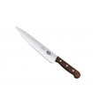 Victorinox 5.2000.22g Couteau éminceur/cuisine, lame 22 cm inox, manche palissandre, en boîte cadeau.