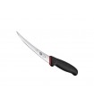 Victorinox 5.6613.15d Couteau désosser, lame étroite flexible inox 15 cm, dos renversé, man bi-mat. axe polypro. rouge grip noir
