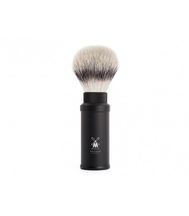 Mühle 31m536 Blaireau TRAVEL, fibre synthétique argentée (silvertip fibre®), monture aluminium anodisé noir
