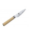 Kaï dm.0700w Couteau office lame 9 cm en acier damas inox comp. de 32 cches. Manche lamelle pacca teinte frêne