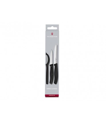 Victorinox 6.7113.31 Set swissclassic 3 pièces, lame inox, manche noir