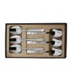 Roger Orfèvre 10107.cc Coffret 6 cuillers a café, 15 cm, tout inox, manches réalisés par microbillage sélectif