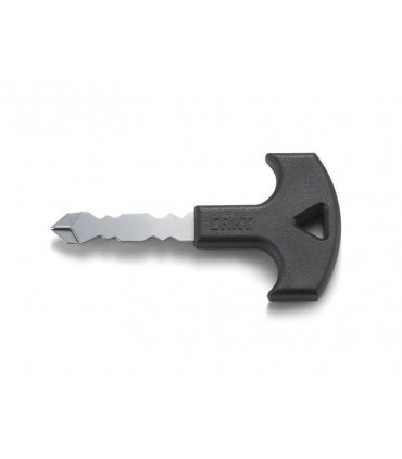 Crkt  9705.cr Clé de défense,avec tournevis cruciforme, acier 3Cr13, manche nylon/fibre de verre noir