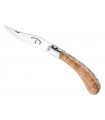 Gilles  10210 couteau Capuchadou, lame en acier japonais inox satiné, manche de 11 cm bois de bouleau