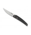 Spyderco c242cfp Couteau ikuchi, manche 11 cm fibre de carbone/g10 noir lame acier CPM-S30V satiné