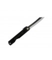 higonokami 916.n Couteau  lame  semi-brute acier carbone San Mai SK2 (laminé 3 couches) manche 10 cm acier noir noir