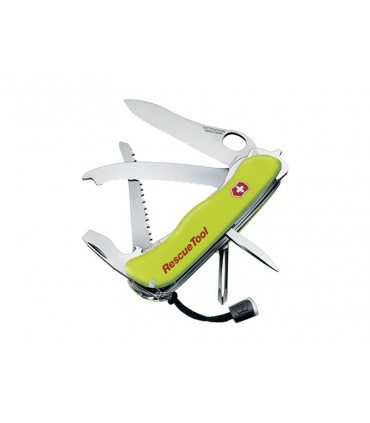 Victorinox 0.8623.mwm rescue tool one hand manche 111 mm, jaune fluorescent. 15 fonctions (9 pieces)