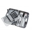 Victorinox 5.4903 Valise cuisinier grise (46 x 31 cm), contient un assortiment de 14 couteaux/outils manche noir