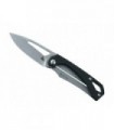 Black Fox bf.744 Couteau  lame  à trous acier 440 c manche 8 cm en g10 au recto et acier inox au verso,  noir