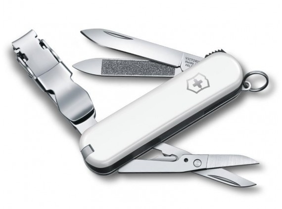 Victorinox 0.6463.7 Couteau  lame  acier inoxydable manche 6,5 cm en acrylique blanc