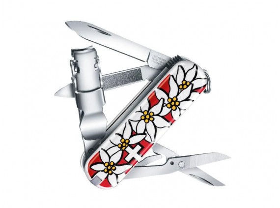Victorinox 0.6463.840 Couteau  lame  acier inoxydable manche 6,5 cm  en acrylique Motif Edelweiss
