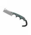 crkt 2383.cr Couteau  lame  Cleaver acier 5Cr15MoV manche 5,5 cm résine  avec lacet paracord vert/noir