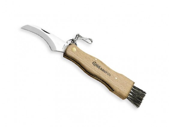 Maserin 6800.h Couteau lame  acier inoxydable manche 11 cm   en bois de hêtre teinte clair