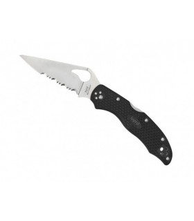 byrd knife by01psbk2 Couteau lame  acier 8Cr13MoV  profil plat manche 11 cm nylon/fibre de verre noir