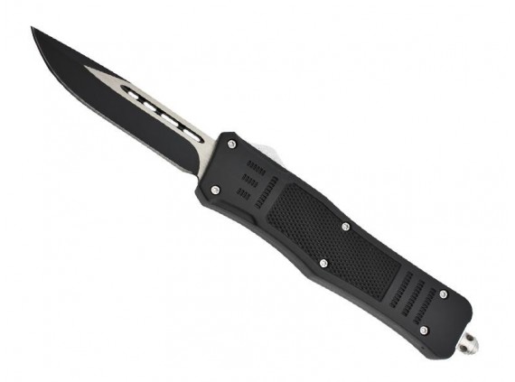 max knives mko2 Couteau  lame  à trou acier 440C manche 12 cm   alliage zinc/alu noir