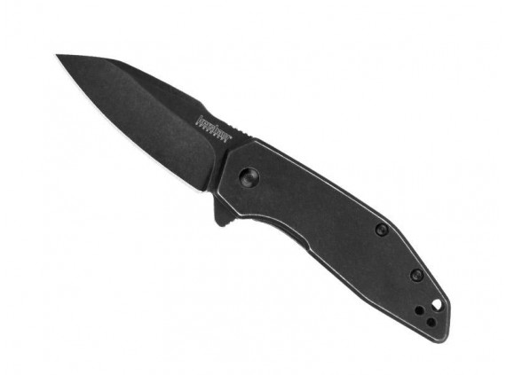 Kershaw ks.2065 Couteau  lame  acier 8Cr13MoV avec flipper manche 9 cm  en acier inox noir