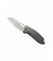 crkt 2550.cr Couteau  lame  acier 8Cr14MoV satiné  manche 10 cm  2Cr13 entretoise et pivot anodisé vert gris