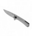 Kershaw ks.2055 Couteau  lame  acier 8Cr13MoV avec « flipper » manche 11 cm   acier inox finition « bead-blasted » gris