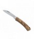 Fox Production fx.230ol Couteau  lame  acier 420 finition stonewashed manche 8,5 cm   en bois d'olivier, avec lacet olivier