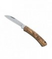 Fox Production fx.230ol Couteau  lame  acier 420 finition stonewashed manche 8,5 cm   en bois d'olivier, avec lacet olivier