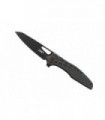 crkt 6290.cr Couteau  lame  acier 8Cr14MoV à trou manche 10,5 cm  fibre carbone nylon/fibre de verre, pivot anodisé rouge noir