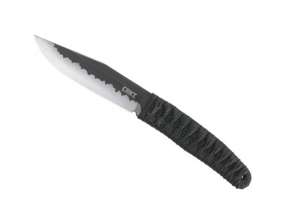 crkt 2290.cr Couteau  lame  2 tons en acier 8Cr13MoV manche 11 cm  cordelette noir
