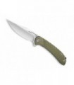Civivi c2005a Couteau lame 8,5 cm   à trou acier d2 satiné  manche 11 cm  en acier inox gris avec plaq. et entretoise g10  vert