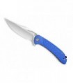 Civivi c2005c Couteau lame 8,5 cm à trou acier d2 satiné  manche 11 cm   acier inox gris avec plaq. et entretoise g10 bleu