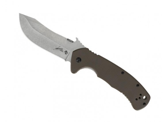 Kershaw ks.6031d2 Couteau  lame  acier D2 finit.«stonewashed»  manche 12 cm  recto: G10 brun, verso acier inox 410 finit.