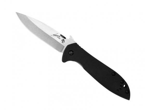 Kershaw ks.6055d2 Couteau  lame  acier D2 satiné et stonewashed  manche 12,5 cm  (recto: G10, verso acier inox 410 noir