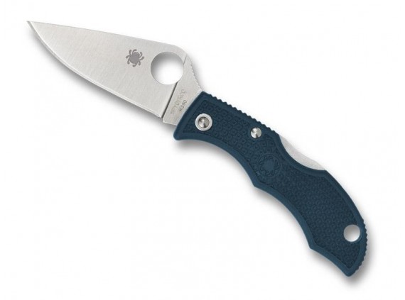 Spyderco lfp3k390 Couteau  lame  acier K390 Bohler manche 6 cm  nylon/fibre de verre bleu