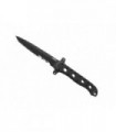 crkt 1613fx.cr Poignard lame  forme tanto semi-dentée 12 cm acier carbone SK5 manche 12 cm  à trous G10 noir